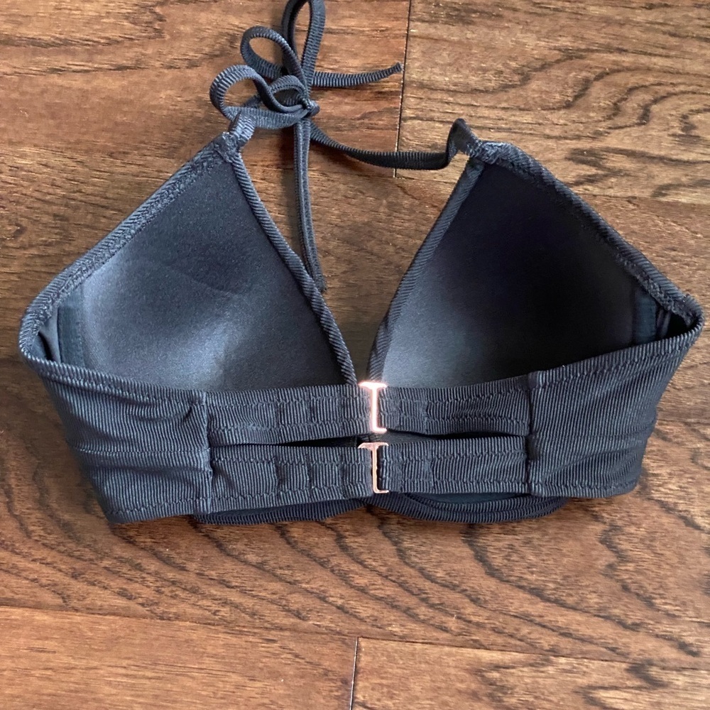 NWT Black Halter Bikini Top - Picture 5 of 6